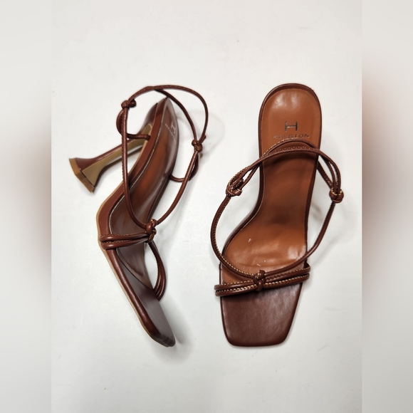Halston Heritage US 7.5 / EU 38 Brown Strappy Heels - Picture 3 of 5